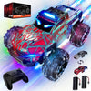 Remote Control Monster Truck All Terrain Rc Cars For Boy, 1:16 Scale Rc Truck With Colorful Led Lights & Spray, Kids Toys For Bo