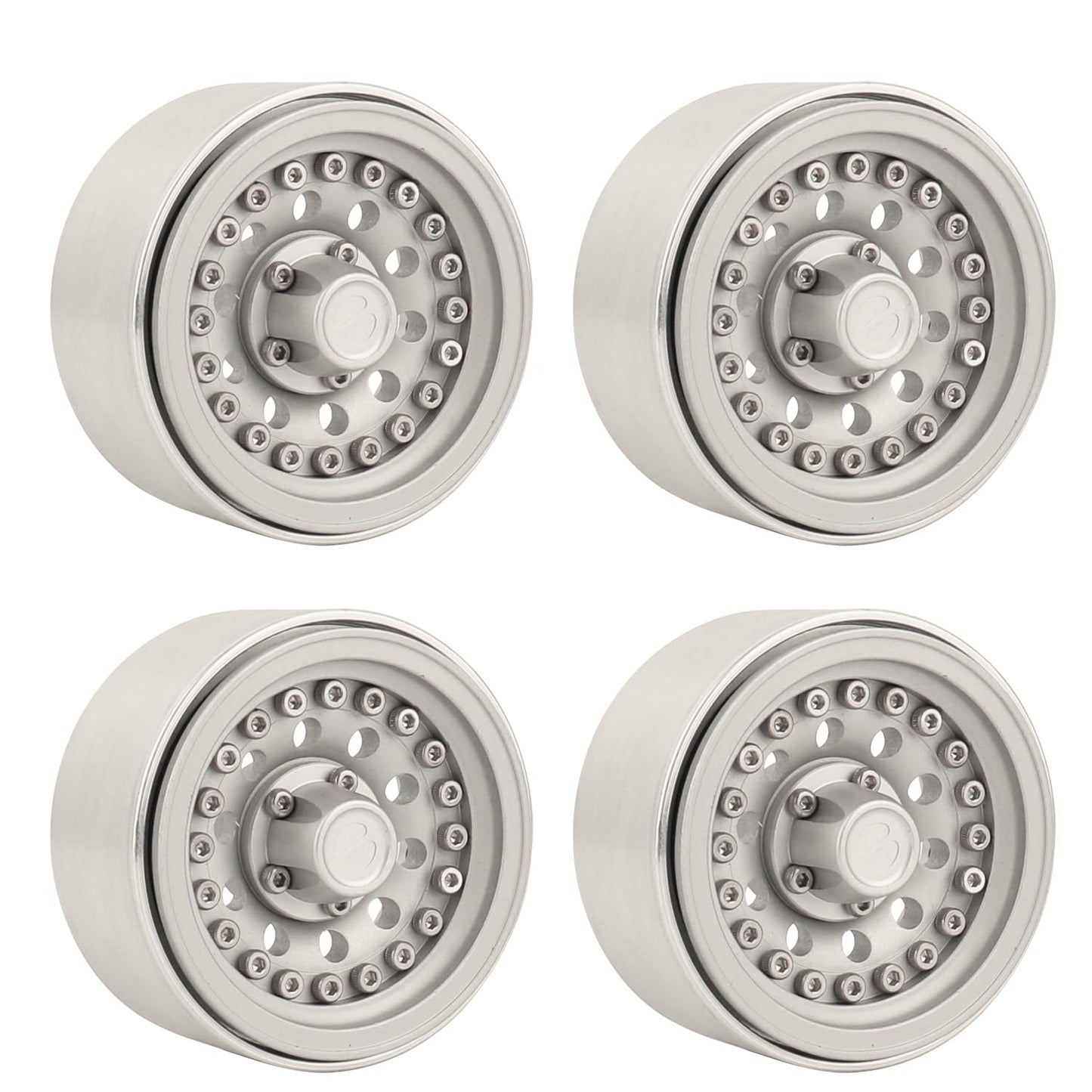RZXYLRC 1/10 RC Crawler 4Pcs 1.9 Inch Beadlock Wheel Hub Rim Rims Aluminum Alloy for TRX4 TRX6 Axial SCX10 III AXI03007 GRT EX86