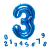 32 Inch Blue Number 3 Balloons Foil Ballon Digital Birthday Party Decoration Supplies (Blue Number 3 Balloon)