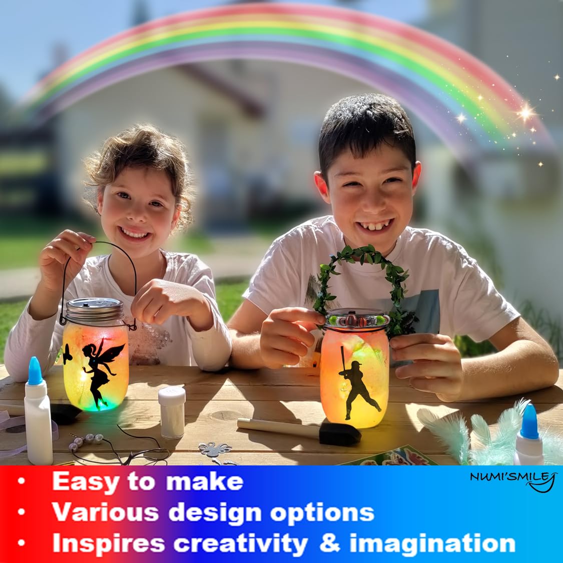 Numi'Smile Sports Nightlight Gifts For Boys, Diy Kids Crafts Ages 3 4 5 6 7 8-12 Years Old, Baseball, Soccer, Basketball, Football Gifts, Hockey, Tennis, Surfing Art Kit