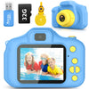 Desuccus Kids Camera - HD Digital Video Camera for Ages 3-9, Compact, Blue, Model X2, Includes 32GB SD Card and 5 Puzzle Games