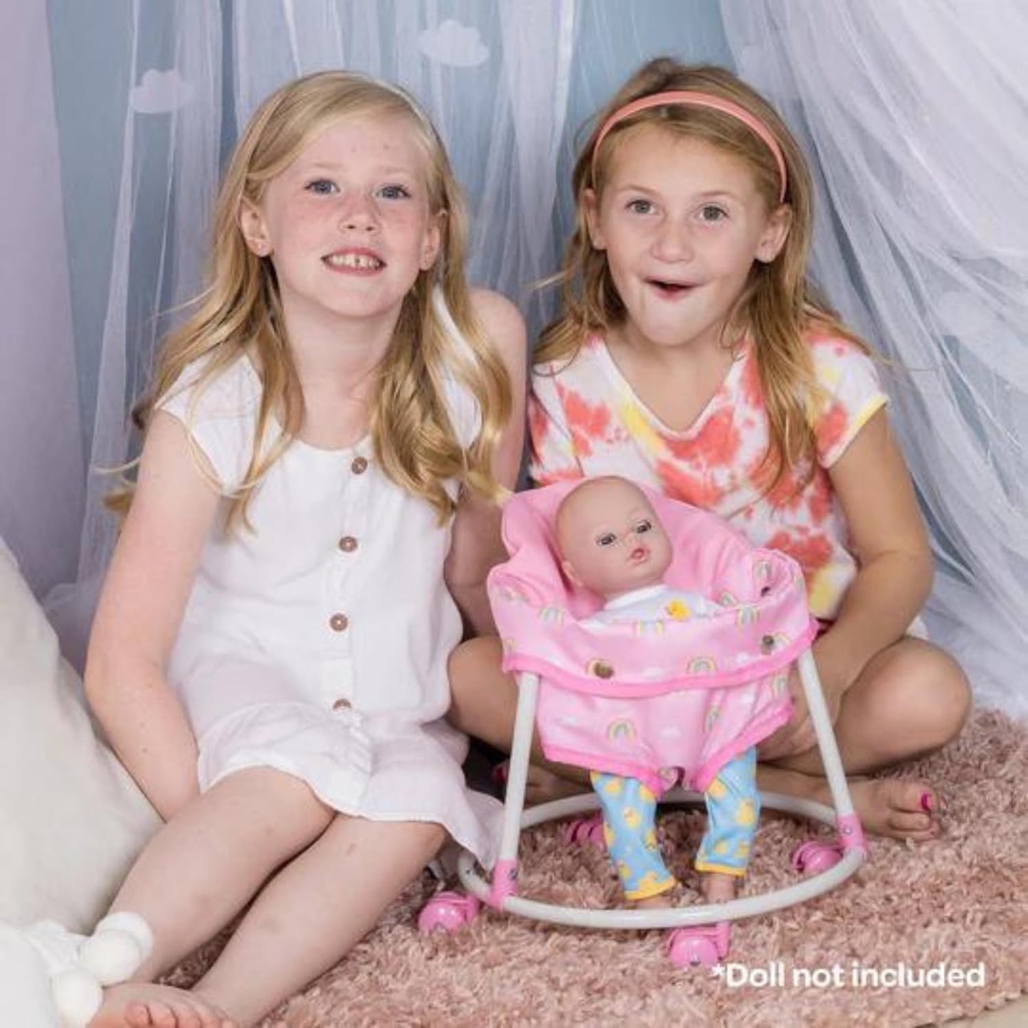 Adora Baby Doll Walker In Rainbow Rose Adorable Design, Fits Up To 16-Inch Baby Dolls, Birthday Gift For Ages 3+