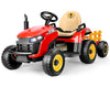 Arbeli 12V 7Ah Ride On Tractor W/Tiltable Trailer & Remote Control, 2X45W Motors, Bluetooth, Music, Shifter, Electric Car For Ki