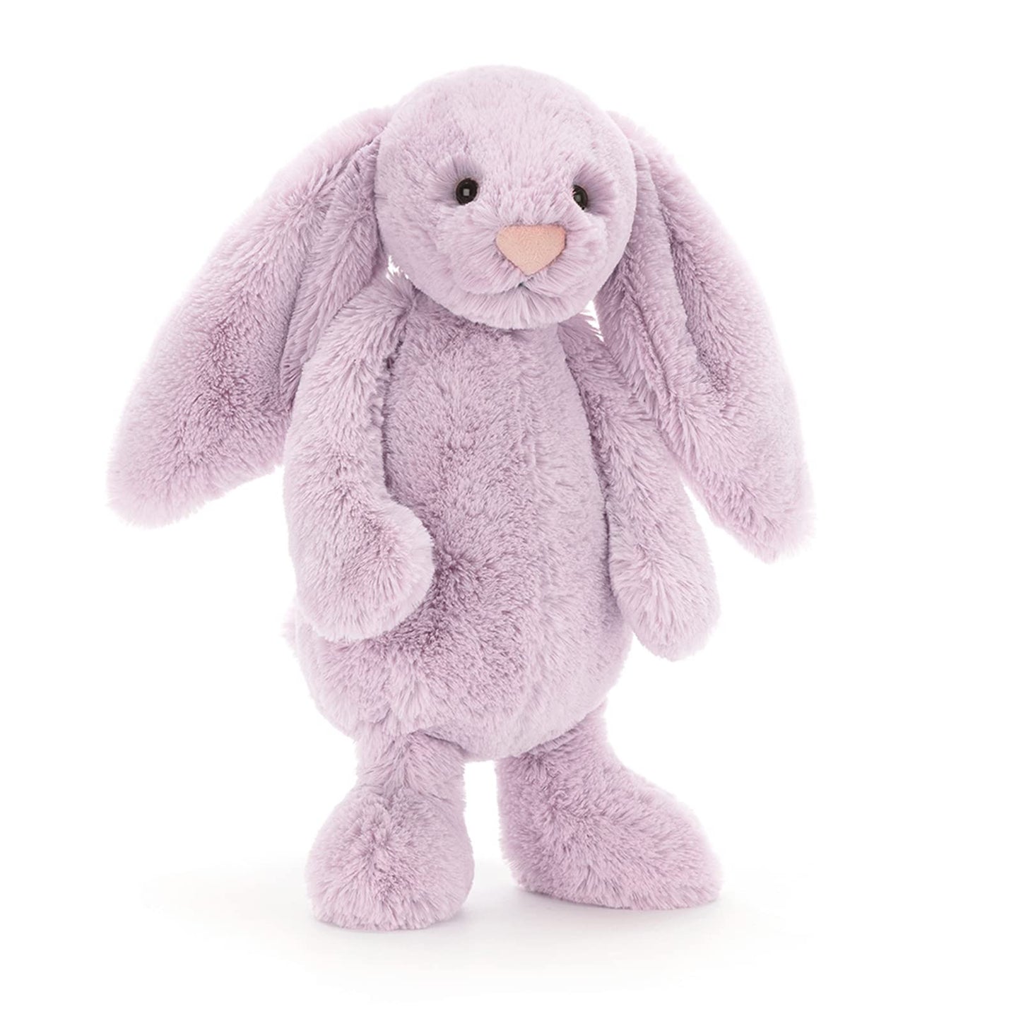 Jellycat Bashful Lilac Bunny Plush Toy - Medium 12 inches, Purple Polyester Stuffed Animal, Model BAS3HYUS