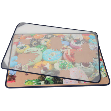 Tektalk Jigsaw Puzzle Board Mat with Dustproof Cover, Non-Slip Surface, Portable for Up to 1500 Pieces Storage