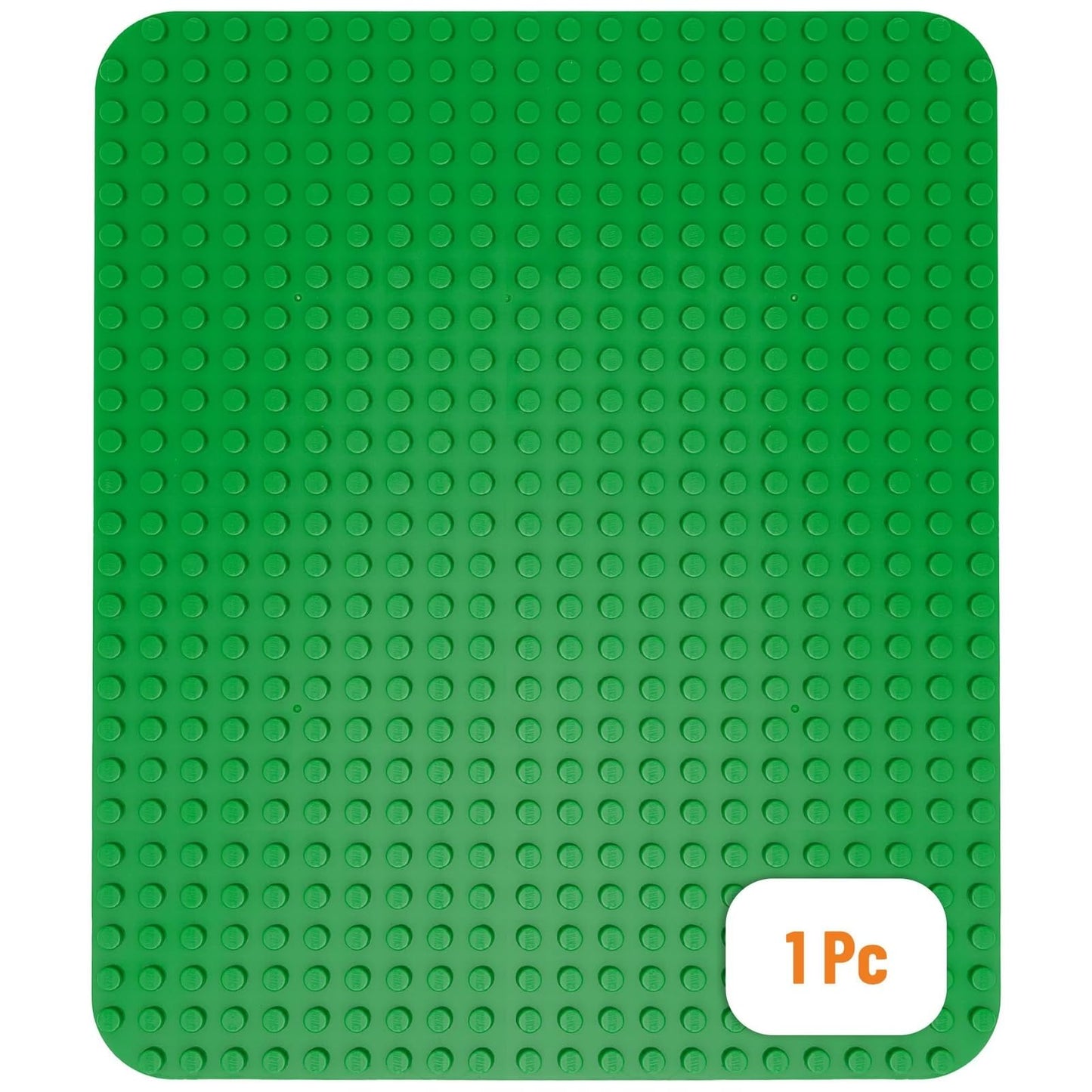 Strictly Briks Toy Building Block - Classic Big Briks Baseplate 15' X 10.5' Large Building Brick Baseplate For Ages 36 Months To 1188 Months, Single Green Flat Bottom Base Plate, 1 Pc