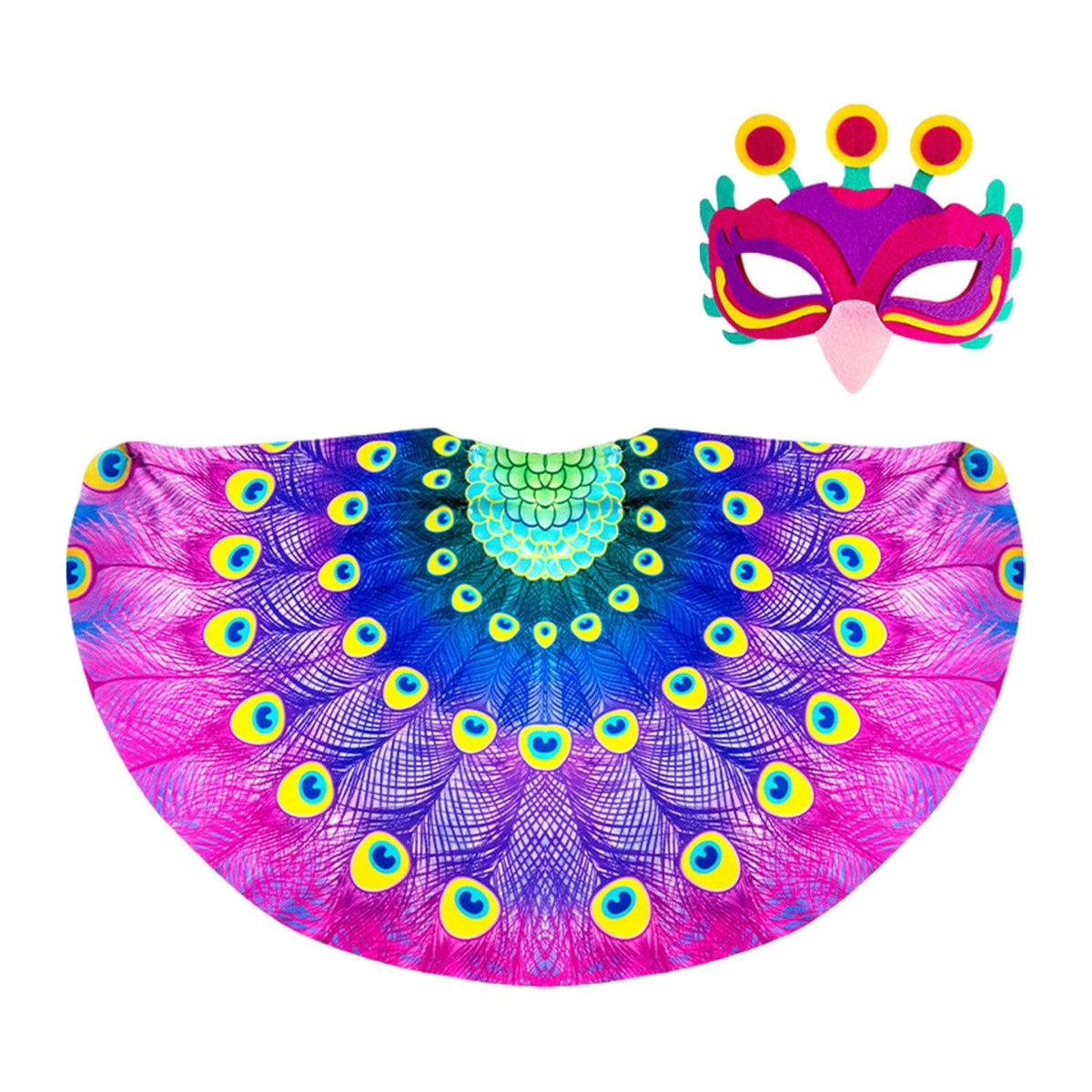 ECOMISTIQPeacock Costume Cape with Mask Role Play Cosplay for Toddler Child Boys Girl Purple|Clothing, Shoes & Accessories|Costu