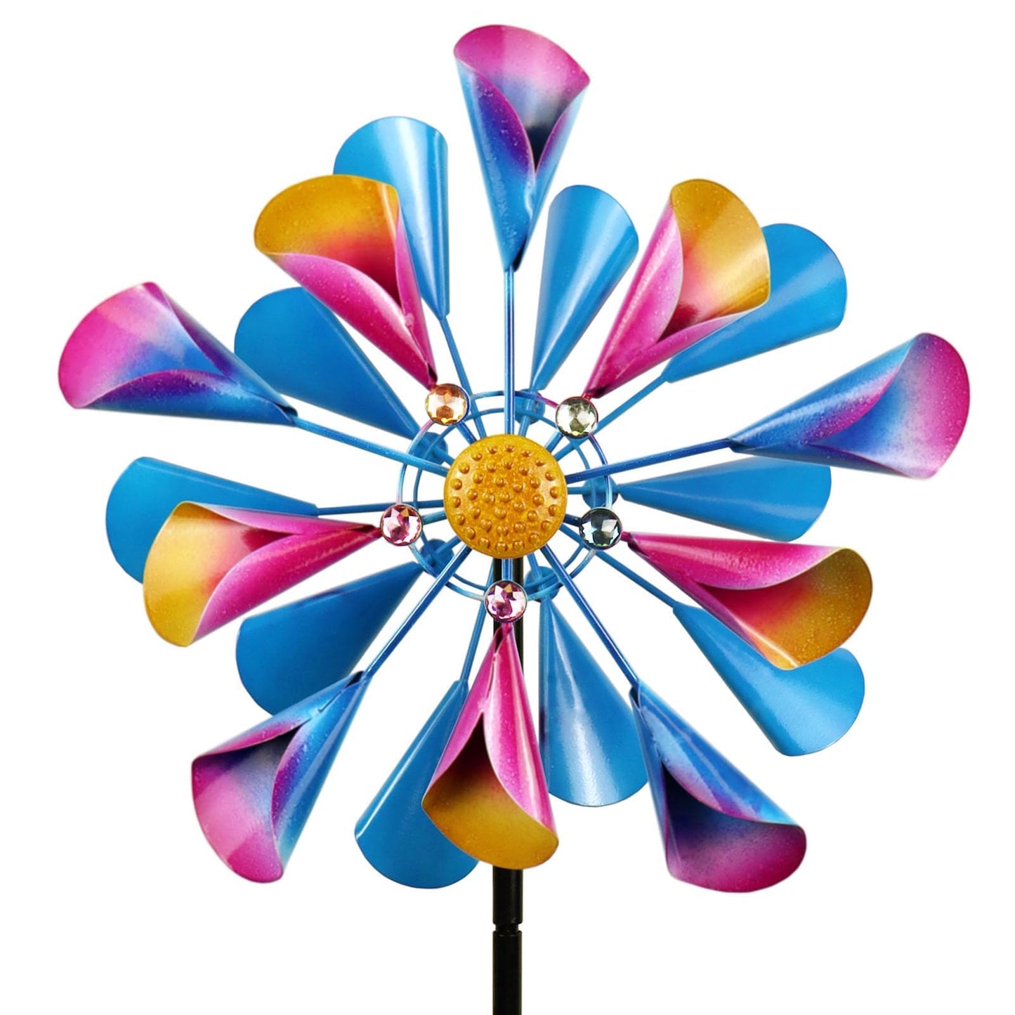 Wind Spinner Outdoor Hangable Wind Spinners 360 Degrees Metal Colorful Wind Spinner for Yard and Garden