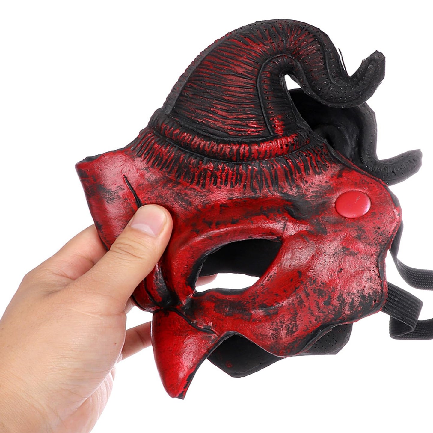 Soochat Devil Mask Demon Mask Scary Half Face Mask for Cosplay Halloween Masquerade Costume Party Accessories