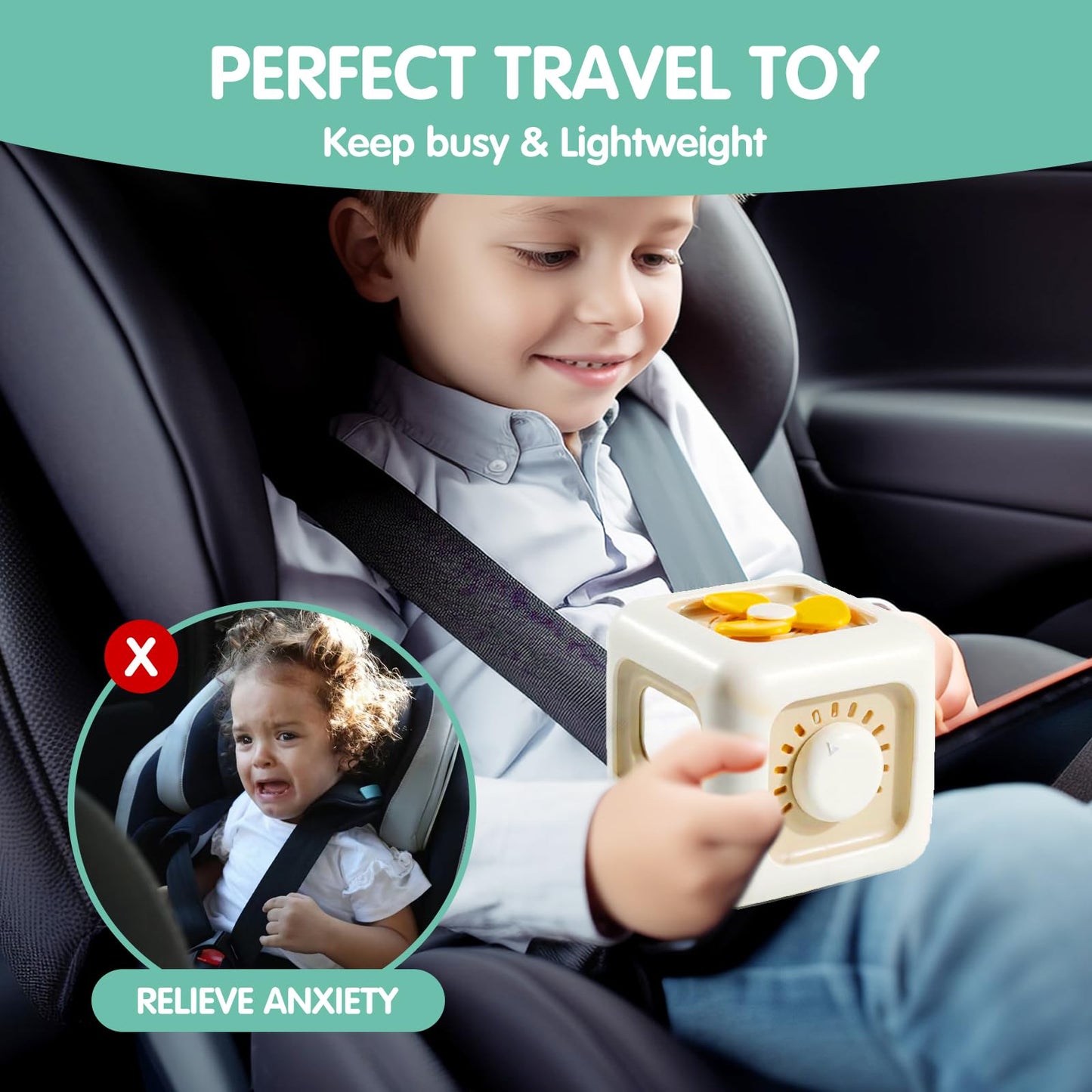 Vomii Baby Toys For 12-24 Months, Baby Busy Activity Cube Toys, Baby Montessori Toys For 1 Year Old, Sensory Toys For Toddlers,