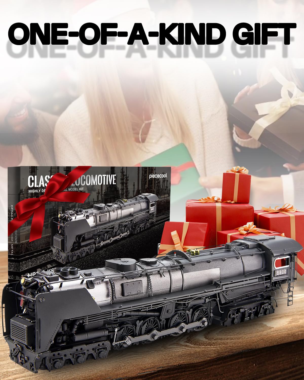 Piececool 3D Metal Puzzles For Adults, Class S-2 Locomotive Steam Train Model Building Kit, Hobbies Diy Creative Gifts For Chris