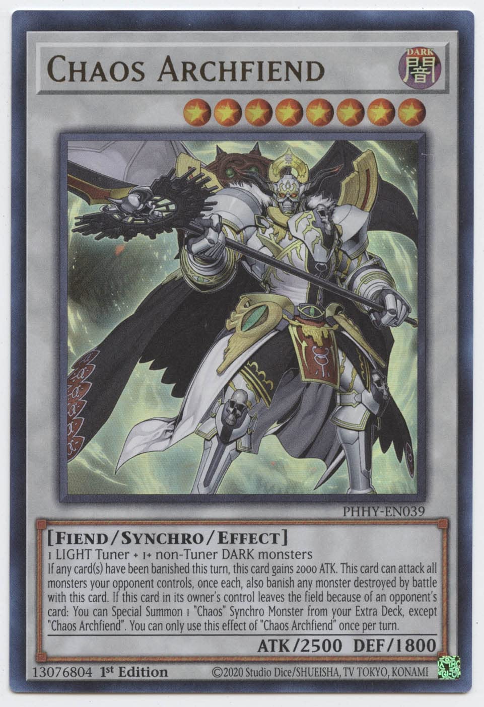 Chaos Archfiend - Phhy-En039 - Ultra Rare - 1St Edition
