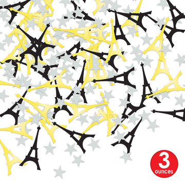 Beistle , 6 Packages Eiffel Tower Confetti, 0.5 Ounces in Package, Total of 3 Ounces Confetti