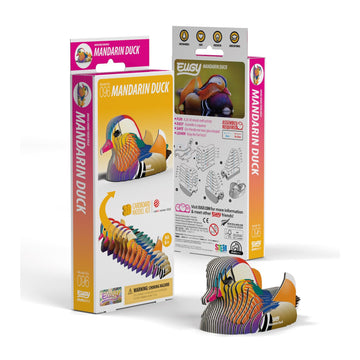 Eugy Mandarin Duck 3D Puzzle - 26 Piece Eco-Friendly Educational Toy Puzzle For Boys, Girls & Kids Ages 6+