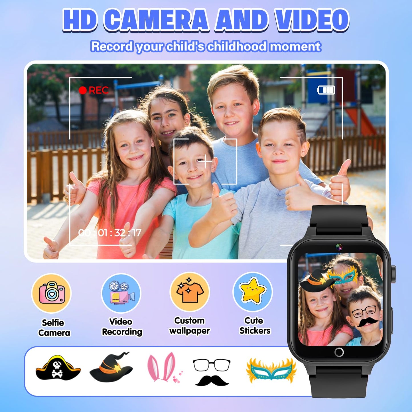 Kids Game Watch For Boys With 26 Puzzle Games Hd Touchscreen Camera Music Player Flashlight Pedometer, Kids Toys Birthday Gifts