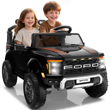 Segmart Licensed Ford F-150 Raptor 2 Seater Electric Car, 24V Ride On Car For Big Kids With Remote Control, Toddler Car W/4 Whee