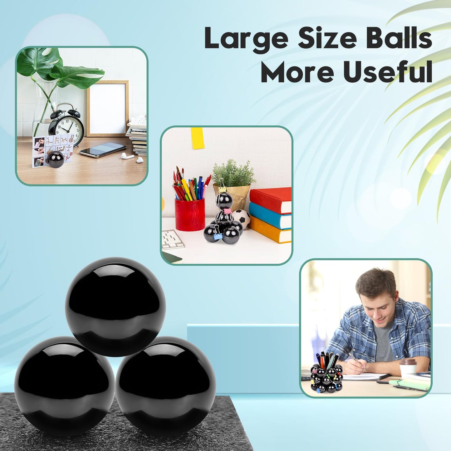 Magnetic Balls, 33Mm Magnetic Fidget Balls, Magnets Balls Fidget Toys For Adults, Executive Desk Toys Gift For Stress Relief And