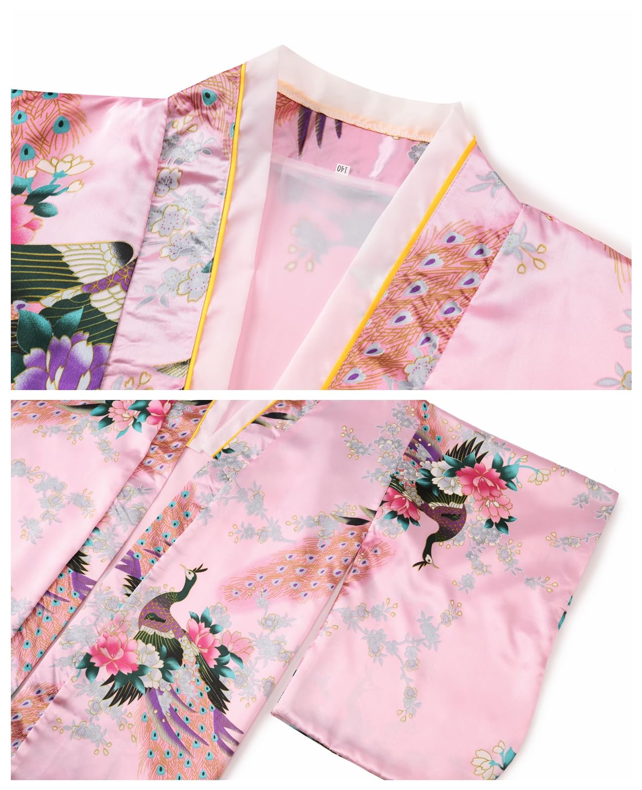 Cutey May Japanese Traditional Dress For Girls Costume Kimono For Kids Set (Pink, 8-9Years(140Cm))