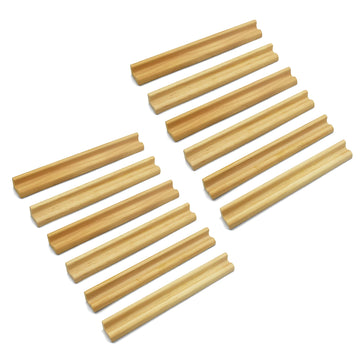 Yuanhe Set Of 12 Wooden Scrabble Tile Holders Letter Replacement Racks Word Tray For Crafts And Game Stands