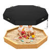 Yexcend Octagon Sandbox Cover, 420D Oxford Cloth Waterproof Outdoor Sand Box Cover For Kids, Protect Sandbox Sand And Toys(Black