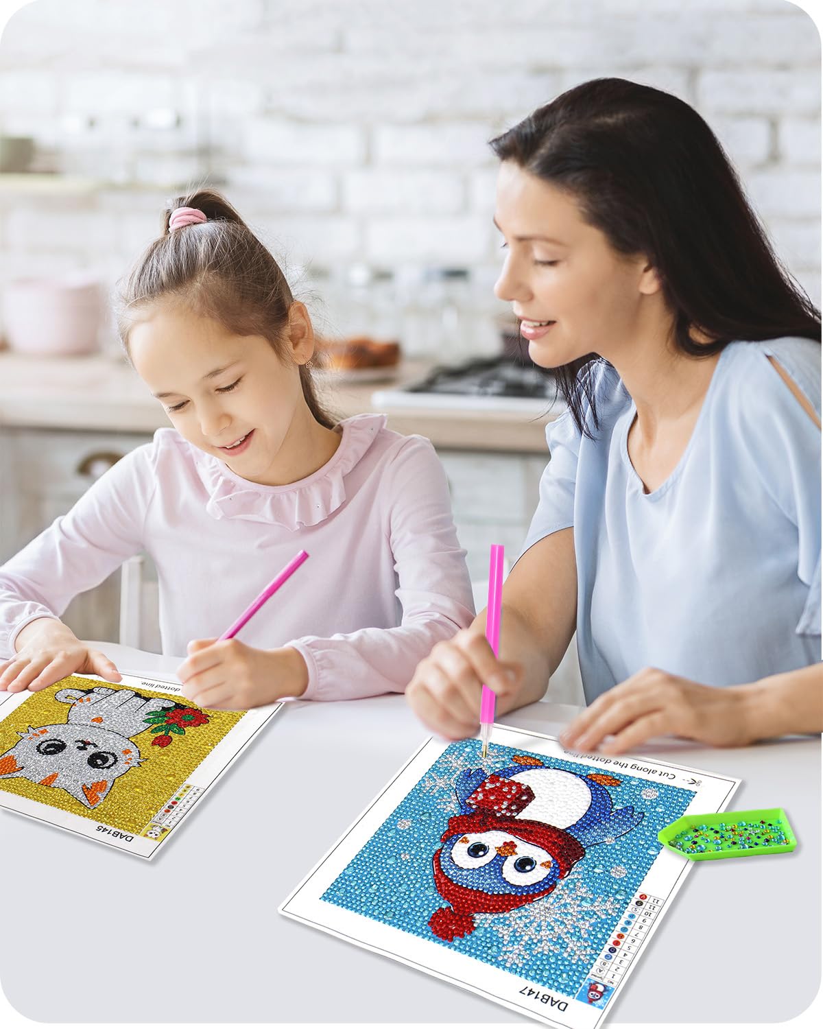 Libfx Diamond Art Kits For Kids 4 Pcs Diamond Art For Kids Girls Boys Beginners Arts And Crafts For Kids Ages 8-12 (Dw-001)