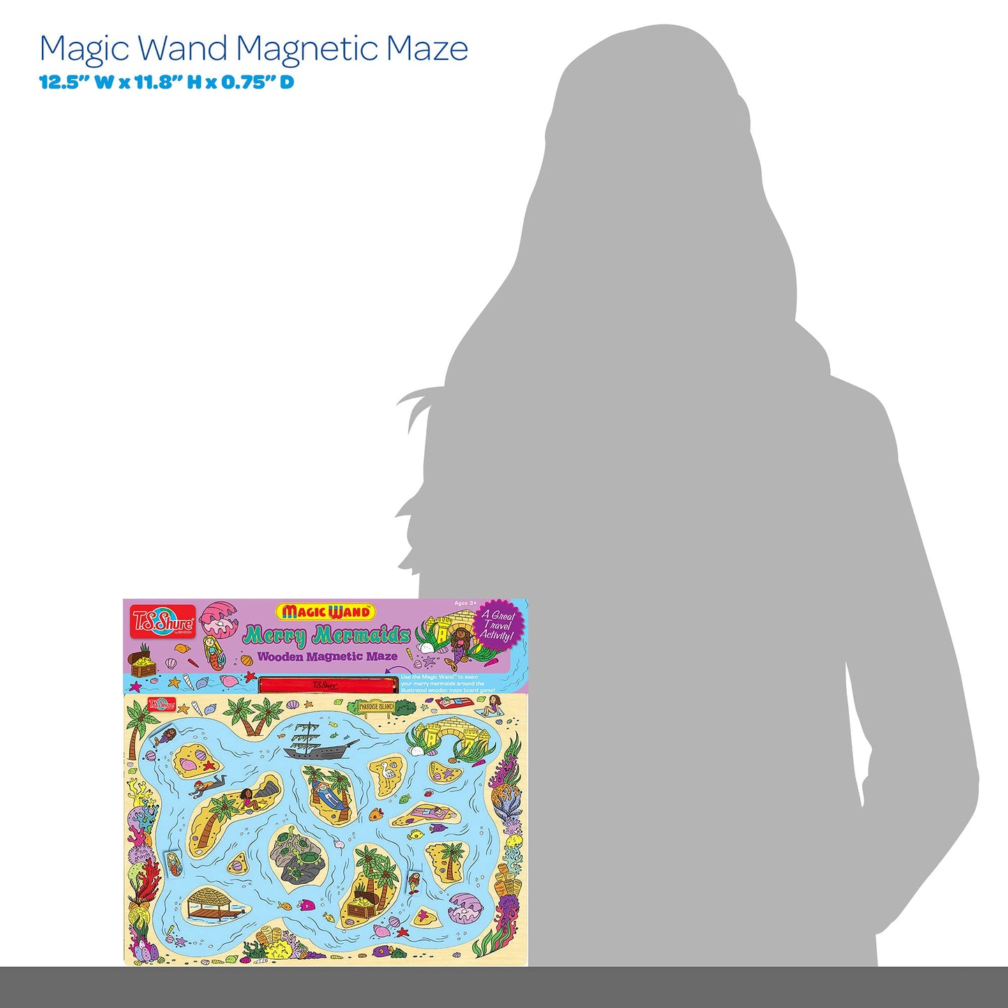 Bendon Ts Shure Mermaids Sea Life Magic Wand Magnetic Maze With 3 Magnets And Magnetic Magic Wand Pre-School Learning 50461