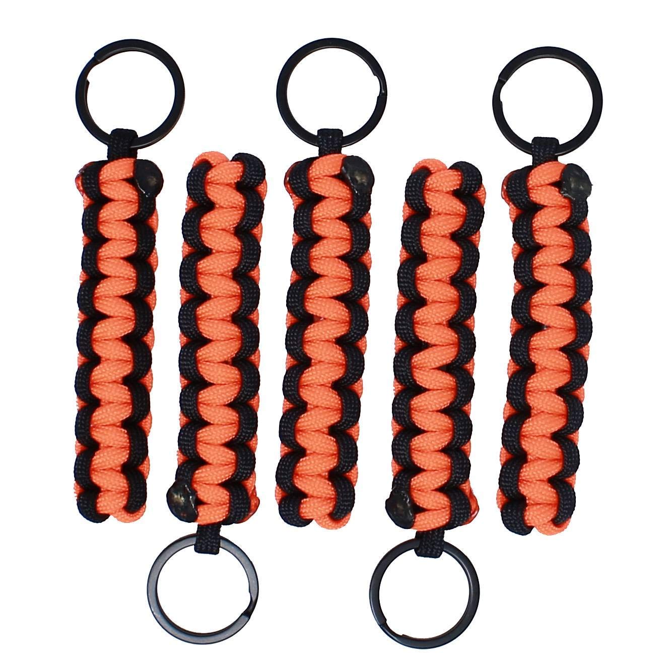 BubbasGarageTv - Large Heavy Duty Paracord Zipper Pulls (Neon Orange