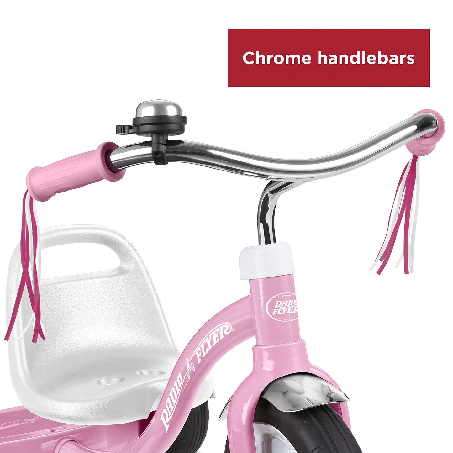 Radio Flyer Big Pink Classic Tricycle, Toddler Trike, Tricycle for Toddlers Age 2-5, Toddler Bike, Large