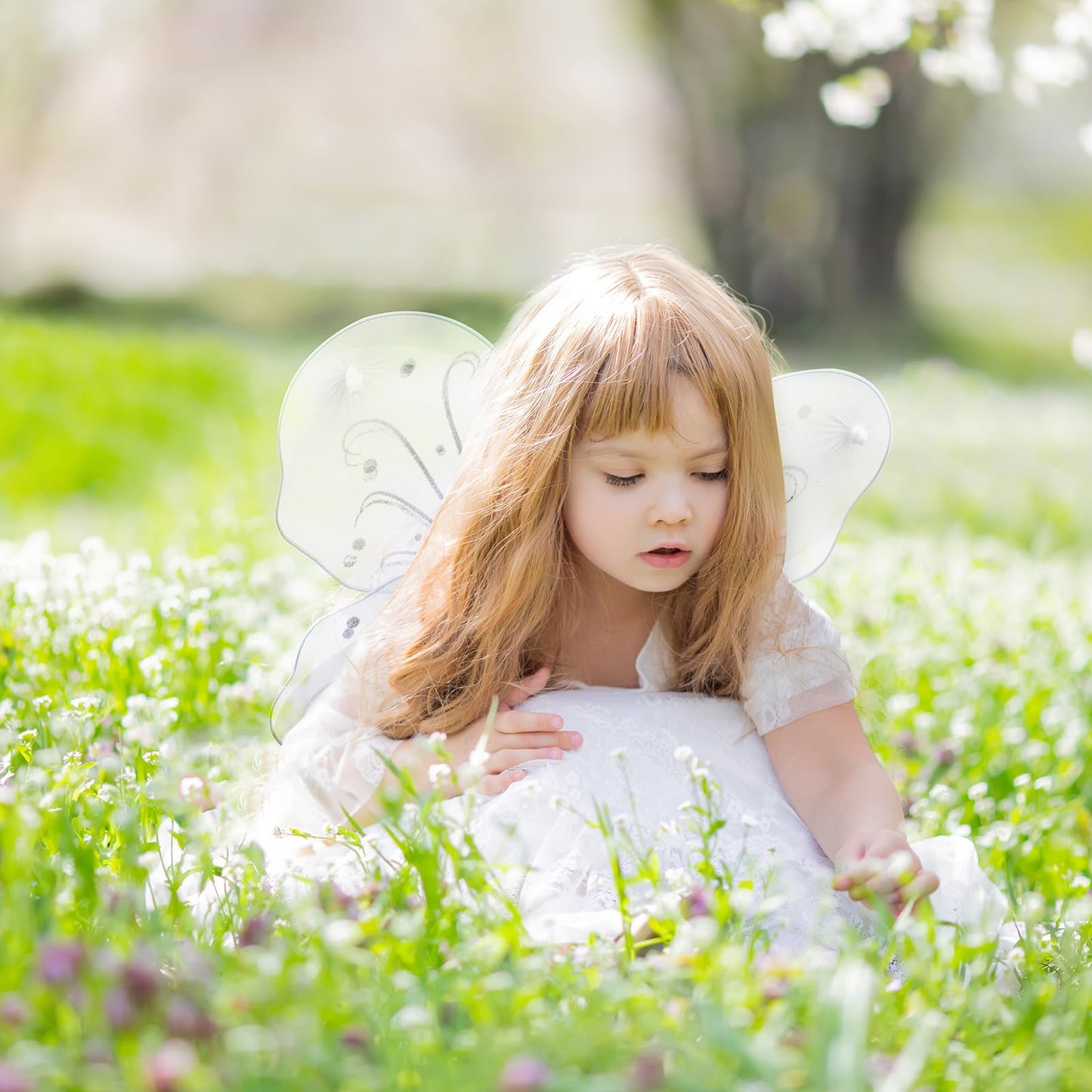 Junkin 24 Pcs Fairy Wings For Girls Butterfly Angel Wings Costume Bulk 14 X 16 Inch Vintage Princess Wings Kids' Dress Up Access