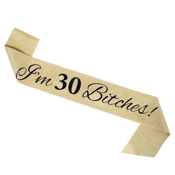 I Am 30' Birthday Tiaras And Crowns For Women Girls, Birthday Decorations Sash Crystal Tiara Party Supplies