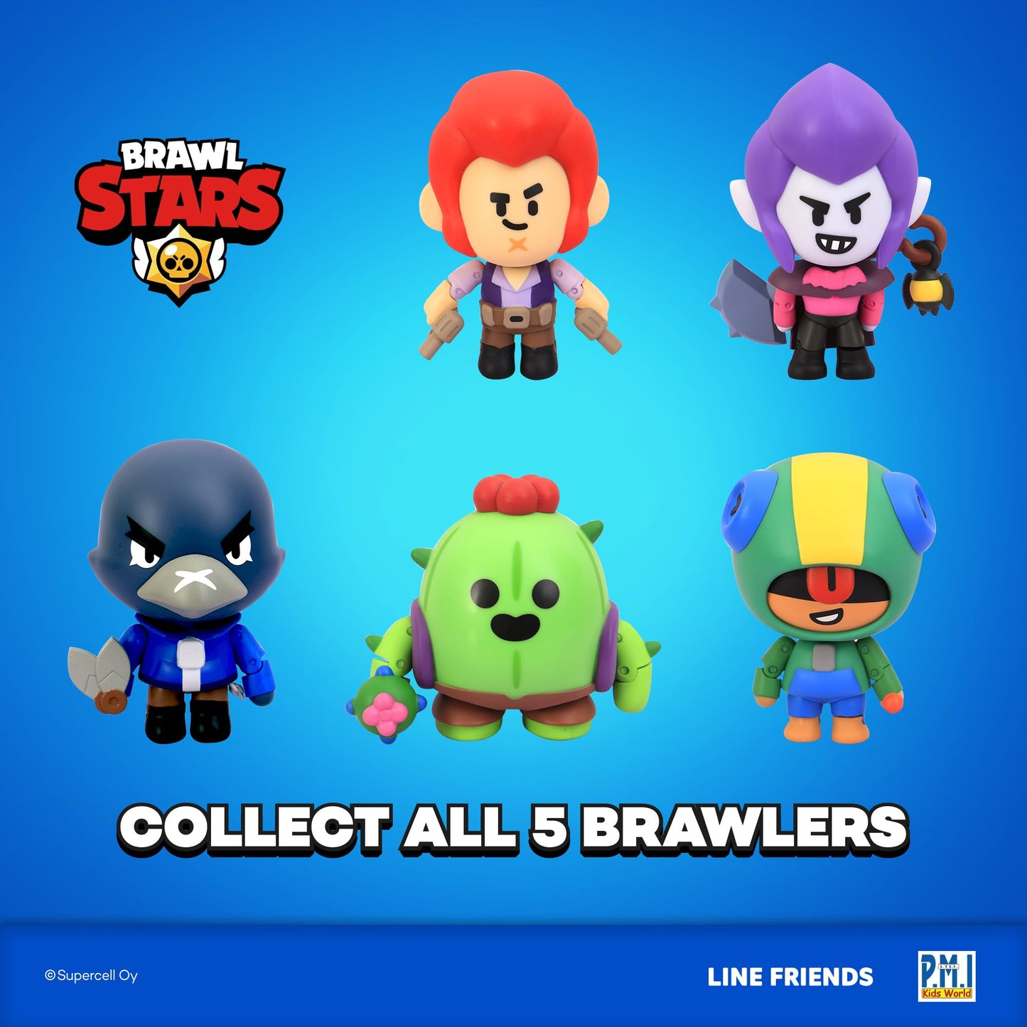 P.M.I. Brawl Stars Action Figures | Official Supercell Toys | Playable Mini Figures Bo And Crow | Licensed Gift For Gamers | Art