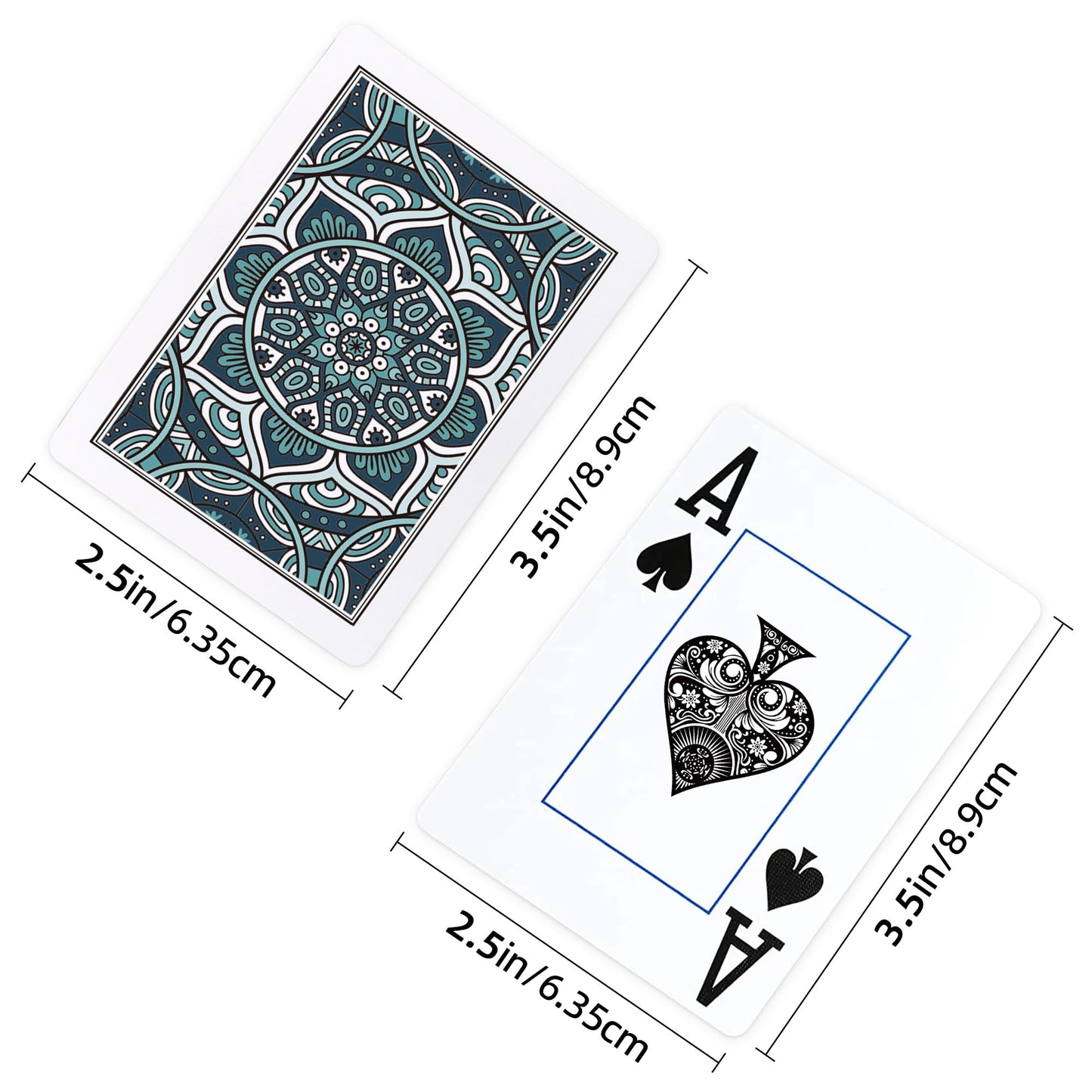 Metsyth Waterproof Playing Cards,Plastic Playing Cards,Deck Of Cards 2 Pack,Large Print Playing Cards For Adults Seniors,Poker C