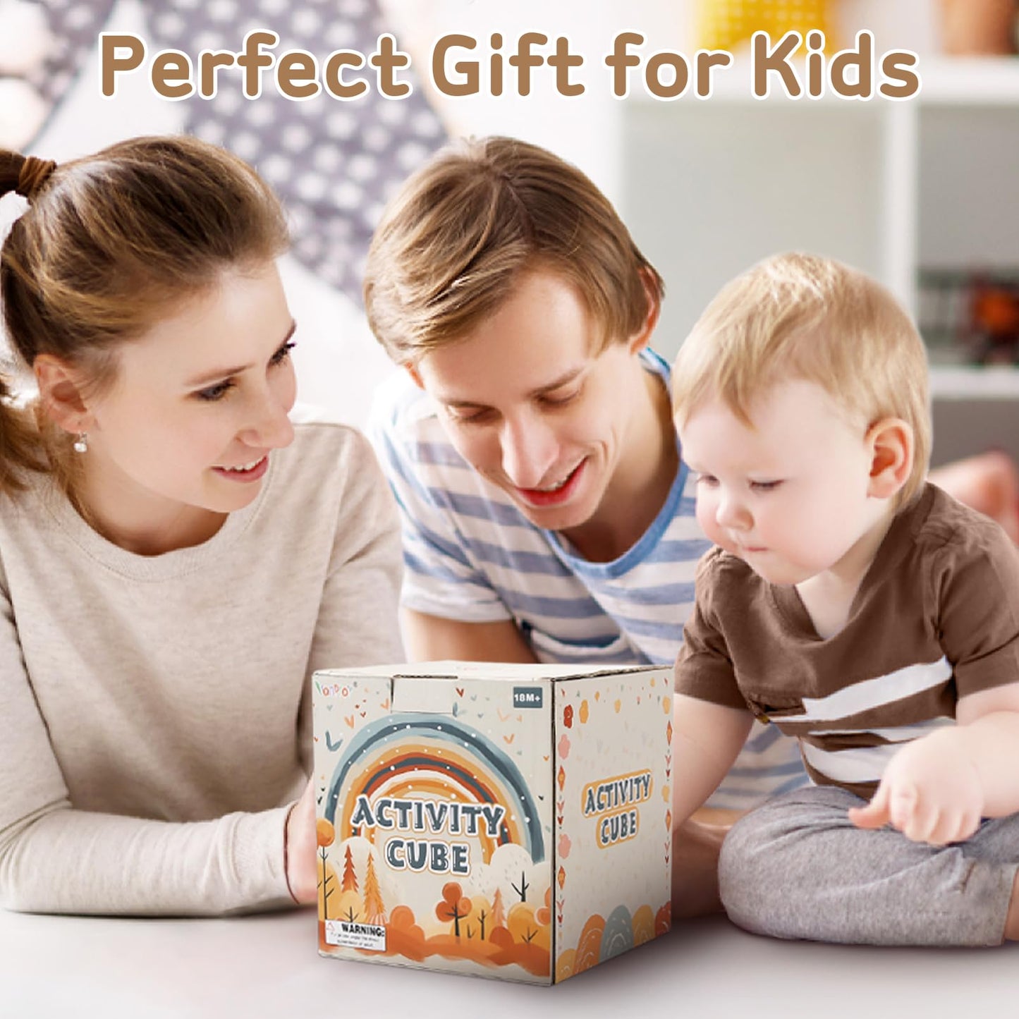 Vanplay Montessori Toys For 1+ Year Old Girls Boy Gifts, Wooden Activity Cube Sensory Toys For Babies 6-12-18 Months, Learning Educational Toys 1 2 3 Year Old First Birthday Gifts For Toddler 1-3