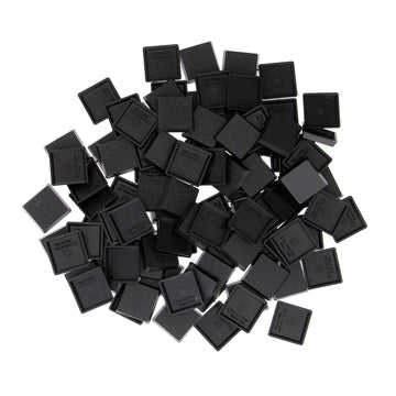 100PCS 25mm Square Black Miniature Model Bases for Tabletop or Miniature Wargames (25mm(0.98inch), 100PCS)