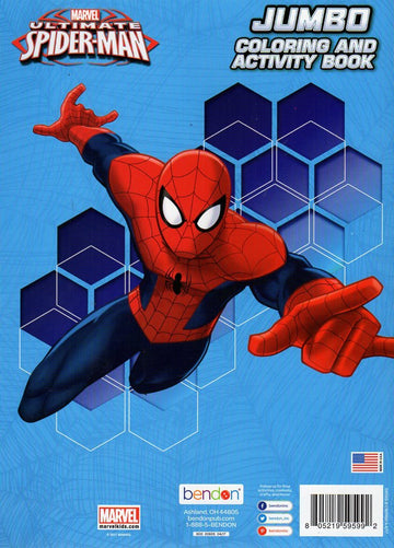 Coloring Activity Book Marvel Ultimate Spider-Man Jumbo Coloring & Activity Book - Multicolor - Medium Size, Paper Material