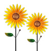 2 Packs Wind Spinners Outdoor, Sunflower Decor Windmill For Yard, Pinwheels, Wind Spinners For Yard Garden, Outdoor Metal Wind S