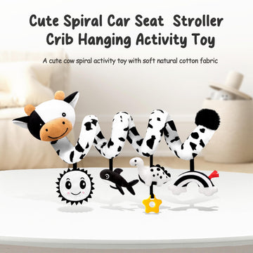 Spiral Car Seat Baby Toys 0-6 Months, Infant Carseat Sensory Toys Hanging Stroller Accessories, Newborn Gifts For Baby Boys Girl