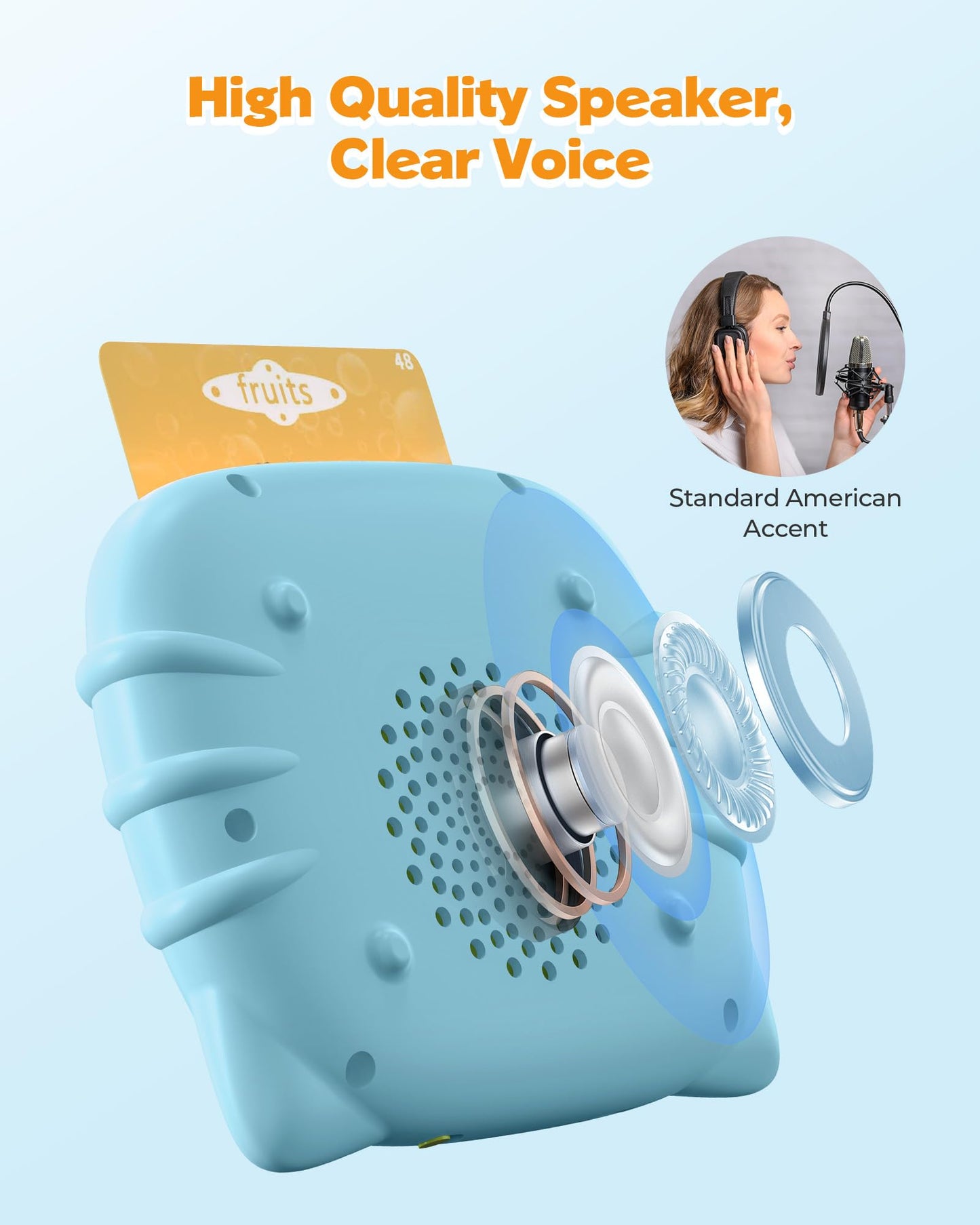 Talking Flash Cards For Toddler 1 2 3 4 Year Olds, Language Learning Toys, Pocket Speech Therapy Toys, Autism Toys, Montessori T