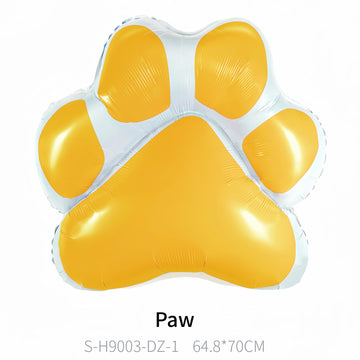 Cymylar 3 Pcs 25 * 28 Inch Yellow White Dog Paw Balloon Blueyi Foil Balloons/Blueyi Birthday Party Supplies Balloons/Baby Shower