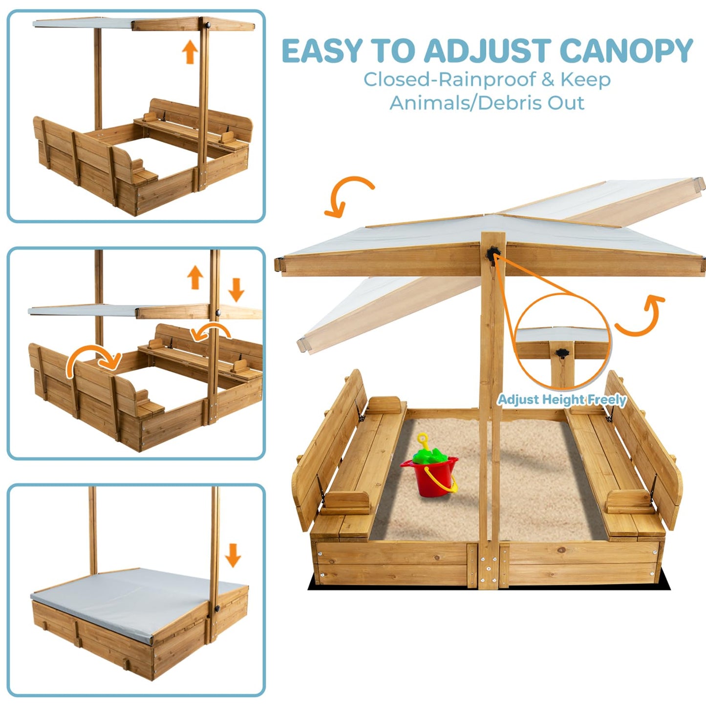 Kids Sand Box With Cover