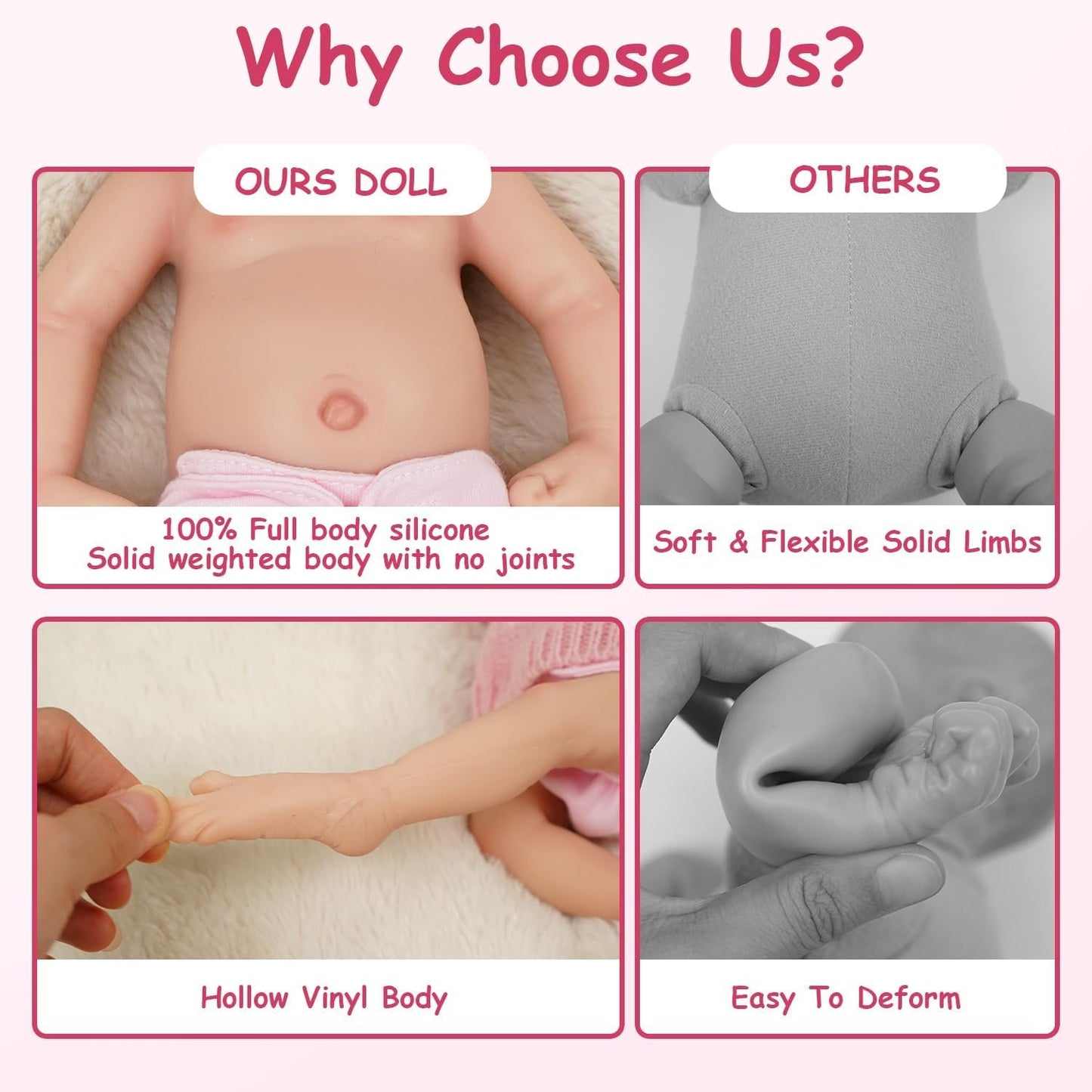 Mire & Mire Reborn Baby Dolls 12'' Girl Full Silicone Baby Doll Realistic-Newborn Baby Dolls That Look Real Sleeping Baby Doll