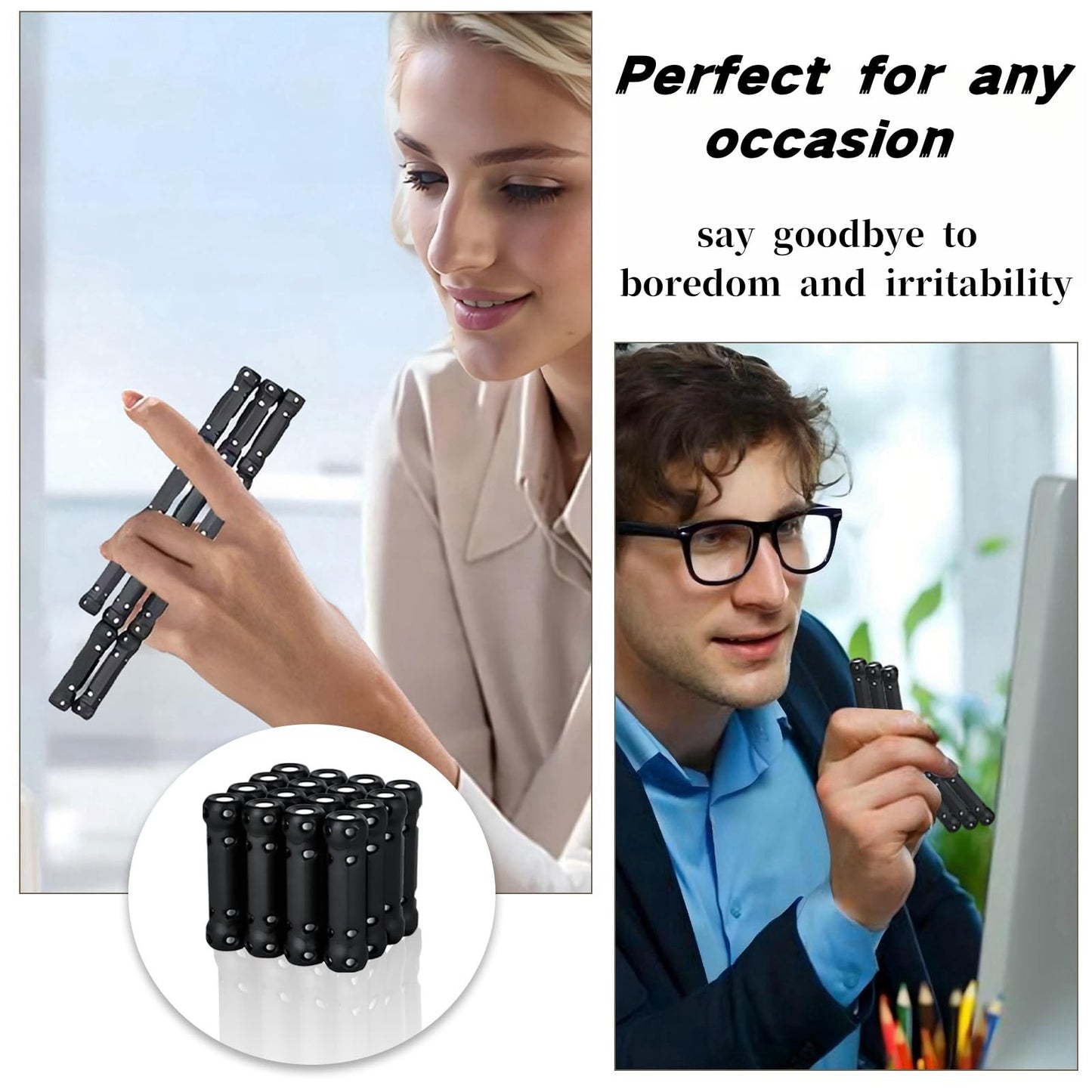 Set of 16 Magnetic Sticks Fidget Toys for mature-themeds Relieve Anxiety and get rid of Boredom Lightweight Design and Portable Magnetic Toys for mature-themeds mature-themed Gadgets for Finger Dexterity