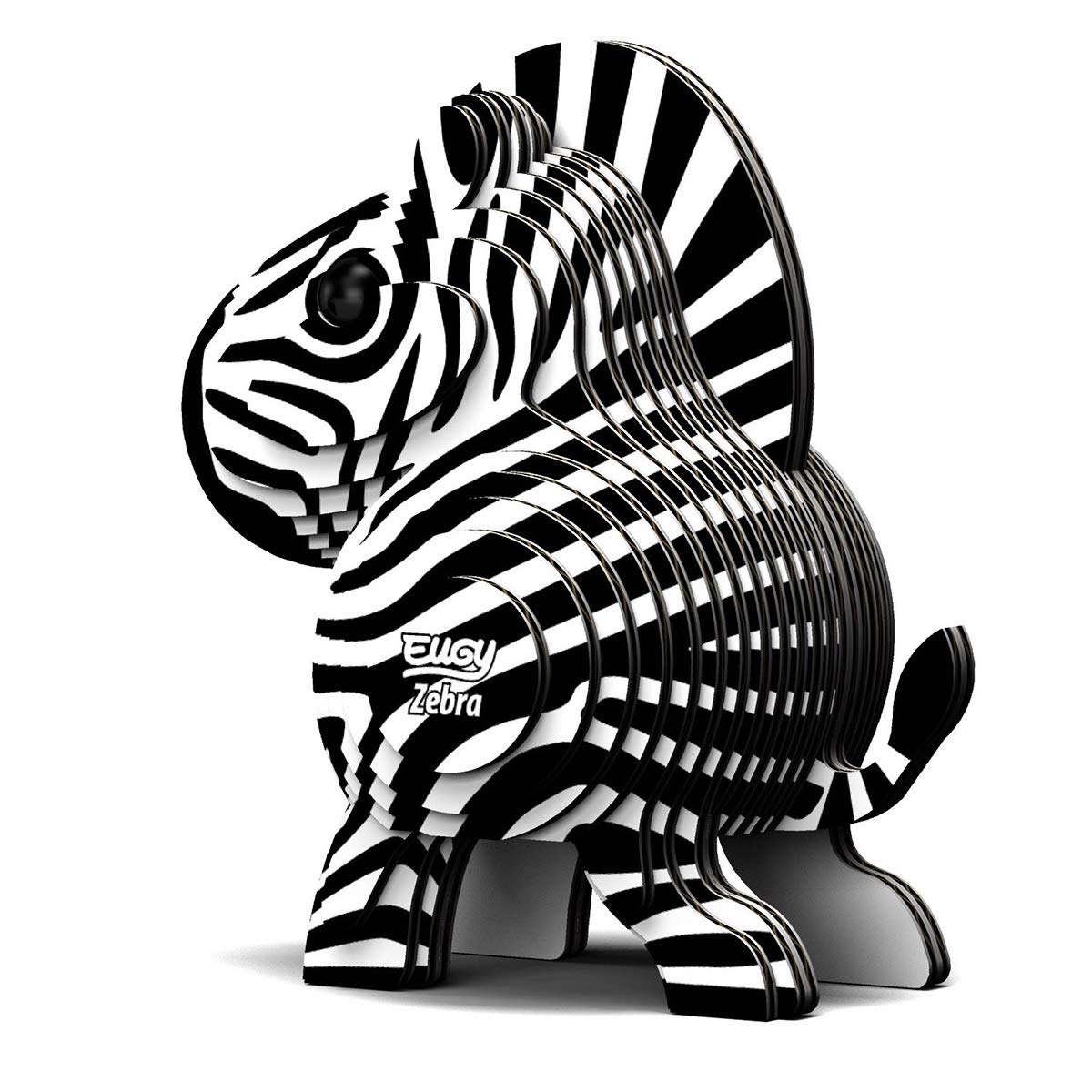 Eugy Zebra 3D Puzzle, 26 Piece Eco-Friendly Educational Toy Puzzles For Boys, Girls & Kids Ages 6+
