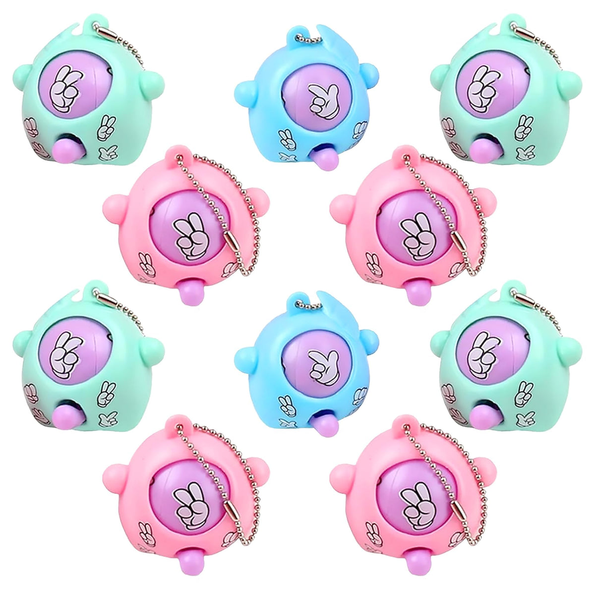 Party Propz Rock Paper Scissors Game Key Chains 10 Pcs, Return Gifts for Birthday, Birthday Return Gift, Gifts for Kids, Mini