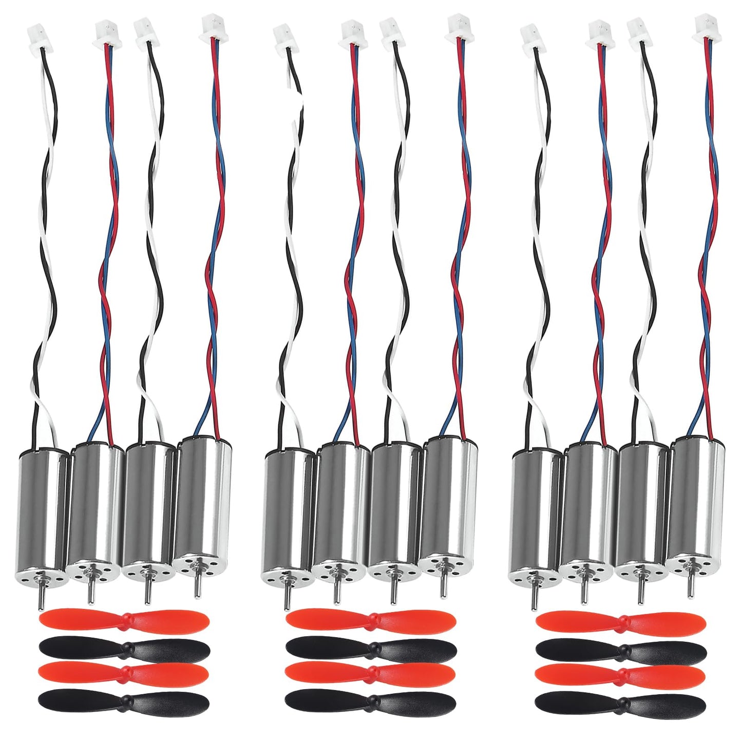 Aediko 3 Sets 12Pcs 8520 Brushed Motors 8.5X20Mm Motor 3-5V 0.15A 35000Rpm-50000Rpm 8520 Motor Hollow Cup Drone Motor Mini Dc Mo