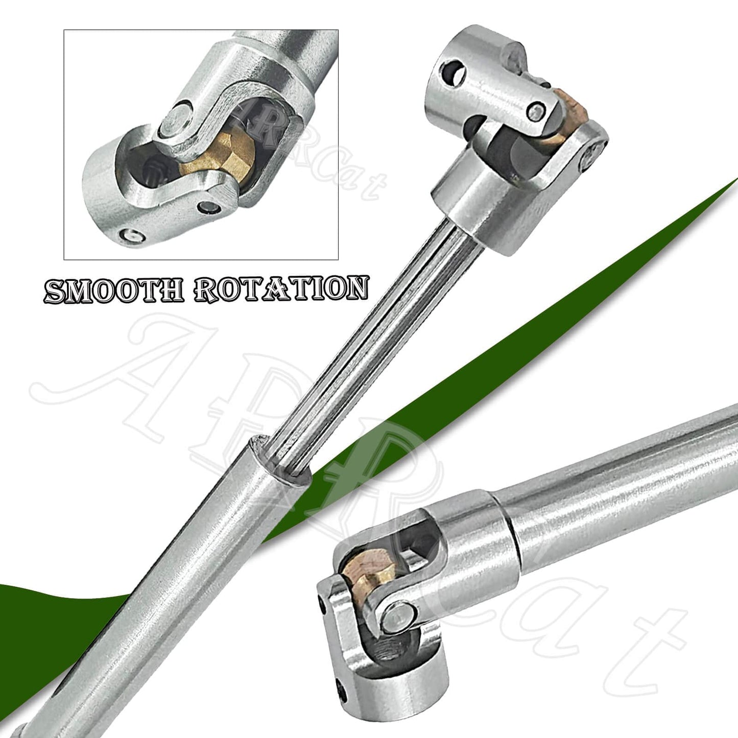 2PCS RC Crawler Drive Shaft for 1/10 Axial SCX10 TRX6 Wraith Redcat Capra GEN8 D90 TF2 RC4WD,ARRCat Stainless Steel Universal Dr