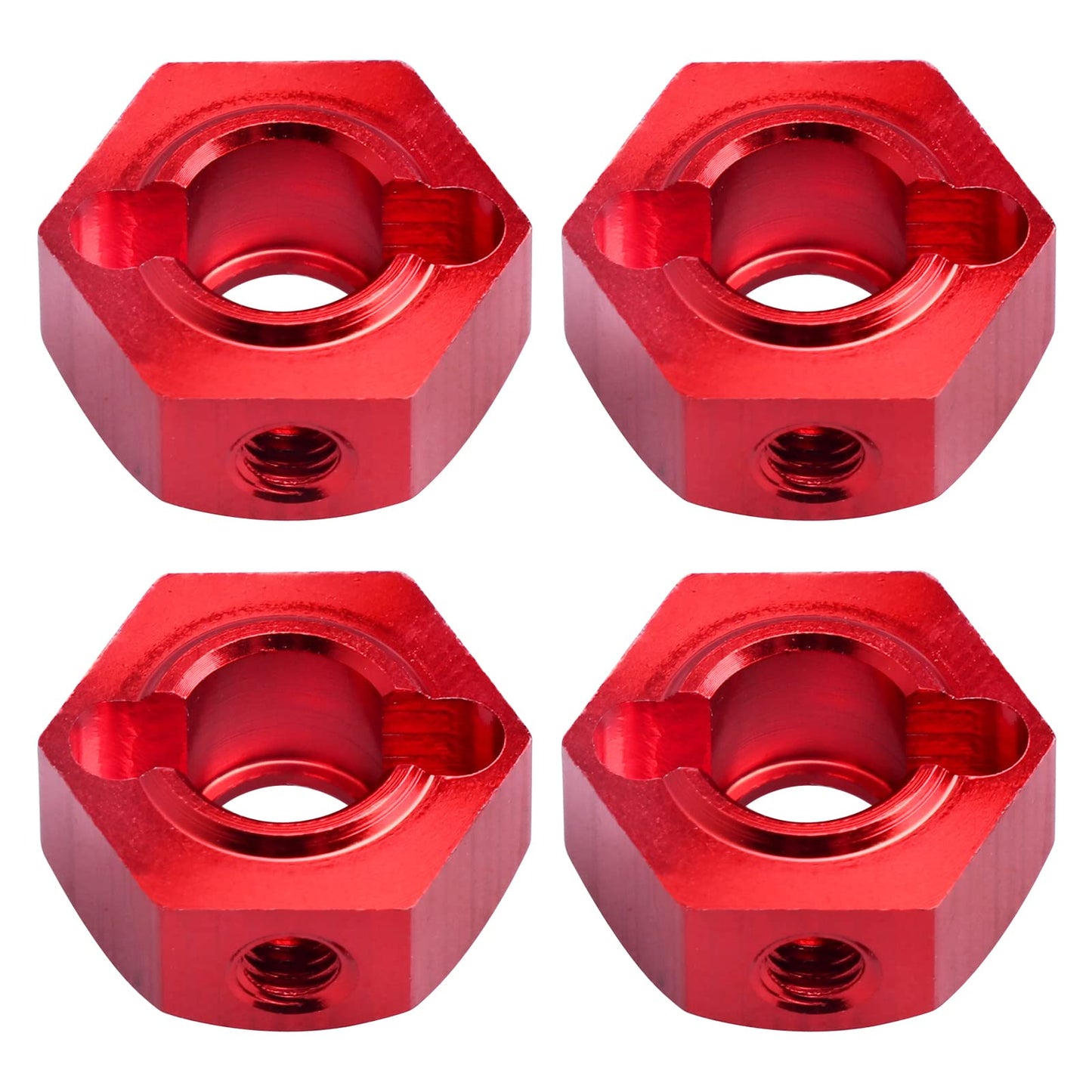 HobbyPark Aluminum 12mm Hex Wheel Hubs Adapters with Locknuts for Arrma Granite Voltage MEGA 2WD Granite 4X4 Big Rock Senton, Se