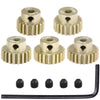 M0.6 Pinion Gear Set 3.175Mm 18T 19T 20T 21T 22T 5Pcs 7075Aluminum Alloy Metal Pinion Motor Gear For 1/10 Rc Car Brushed Brushle