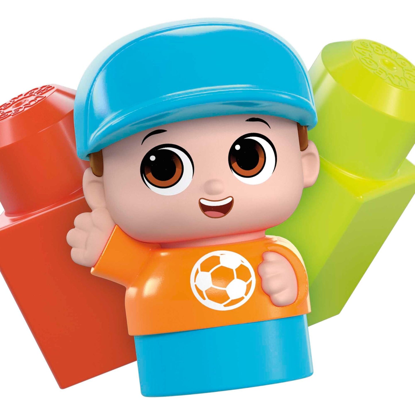 Mega Bloks First Builders Toddler Building Toy Set, Block Spinning Wagon With 20 Pieces And Storage, 1 Figure, Ages 1+ Years