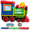 Shappy 3D Train Piñata - Red Motorcycle & Small Race Car Birthday Decor, Cardboard, Racing Theme, Party Decorations, Blindfold & Stick Included